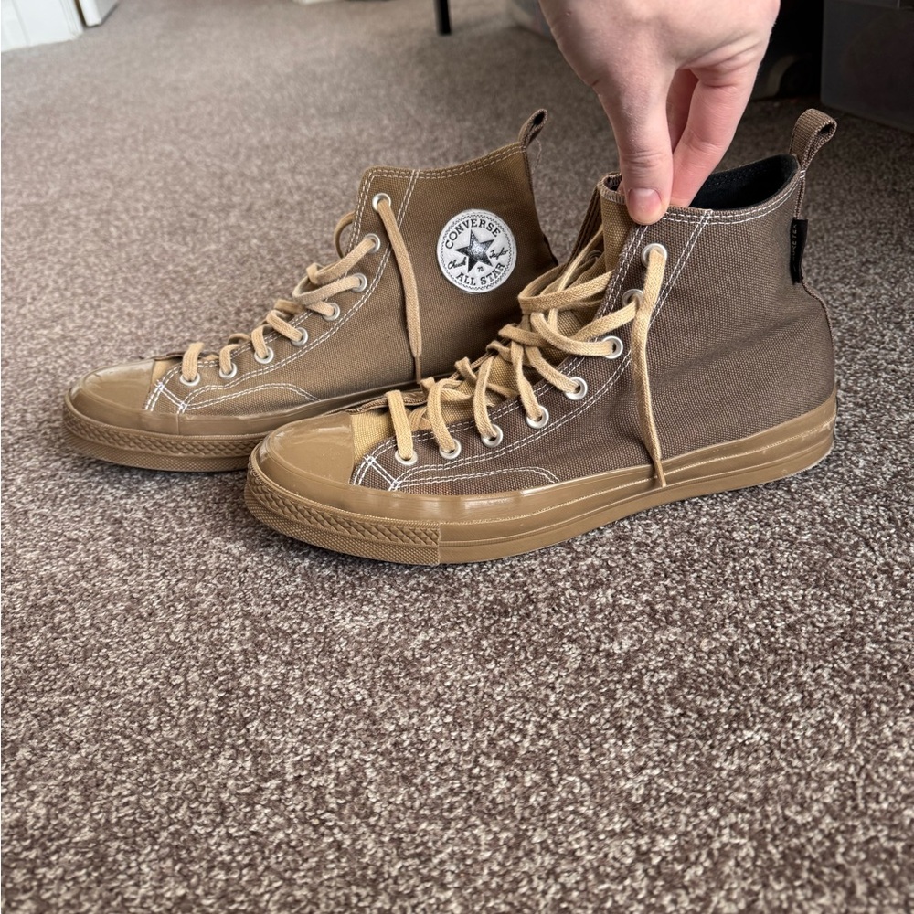 Converse Gore-Tex Chuck Taylor High Top Sneakers Brown/Tan. Very good condition.